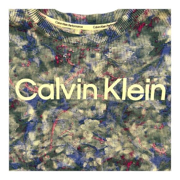 Calvin Klein Performance Cyber Floral Crop Tee Sz XS - Picture 6 of 12